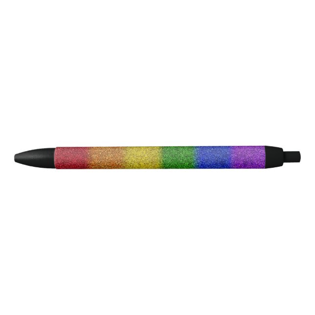 Falln Rainbow Glitter Gradient Black Ink Pen (Front)
