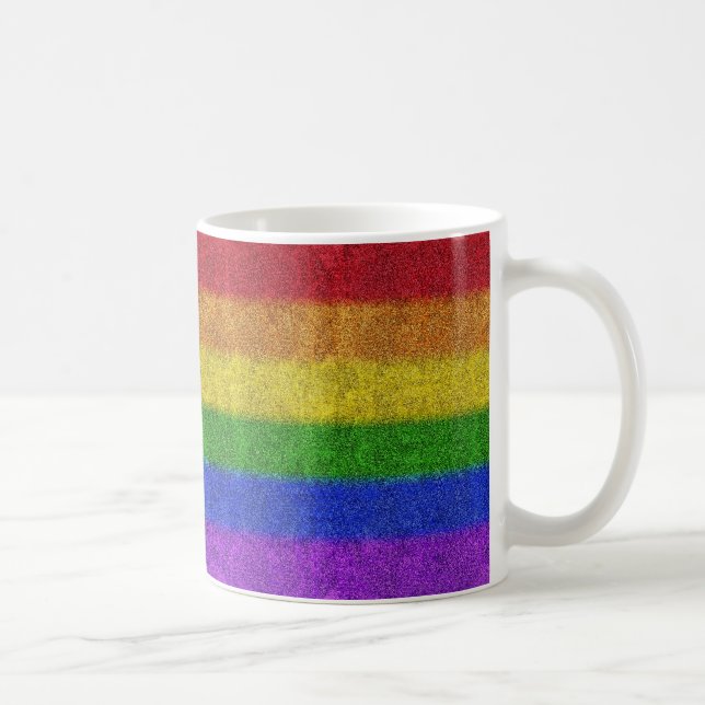 Falln Rainbow Glitter Gradient Coffee Mug (Right)
