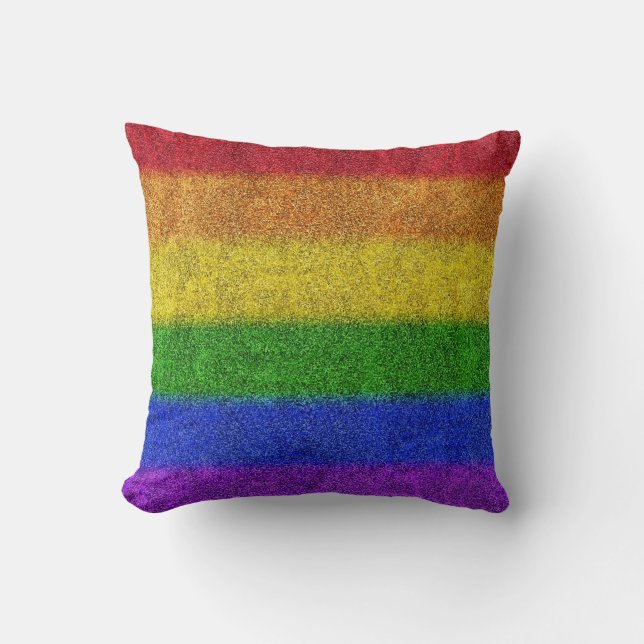 Falln Rainbow Glitter Gradient Cushion (Front)
