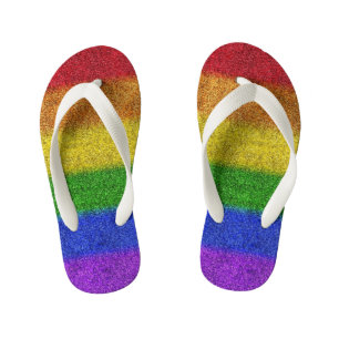 Falln Rainbow Glitter Gradient Kid's Thongs