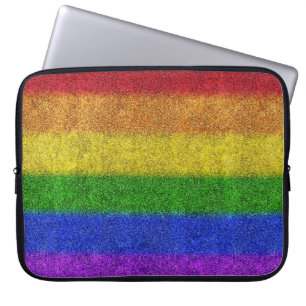 Falln Rainbow Glitter Gradient Laptop Sleeve