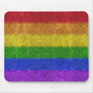 Falln Rainbow Glitter Gradient Mouse Pad