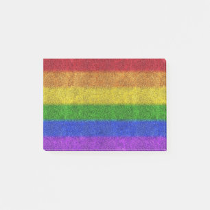 Falln Rainbow Glitter Gradient Post-it Notes