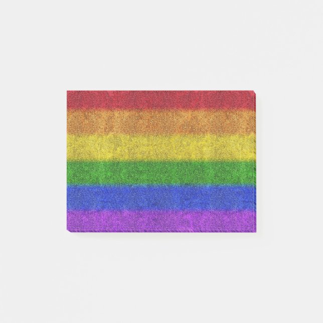 Falln Rainbow Glitter Gradient Post-it Notes (Front)