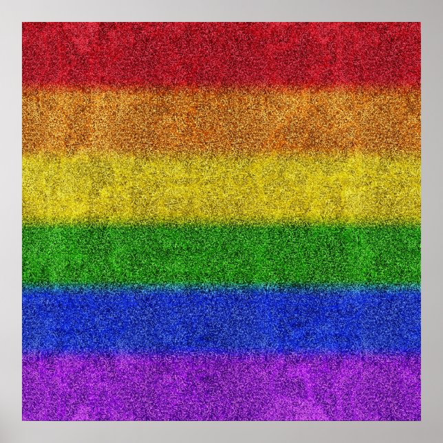 Falln Rainbow Glitter Gradient Poster (Front)