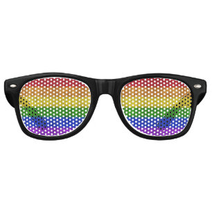 Falln Rainbow Glitter Gradient Retro Sunglasses