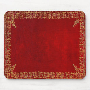 Falln Red And Gilded Gold Book Mouse Pad