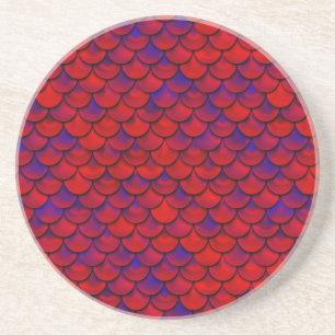 Falln Red and Purple Scales Coaster