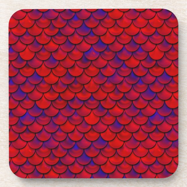Falln Red and Purple Scales Coaster (Front)