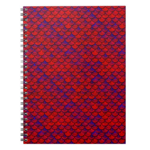 Falln Red and Purple Scales Notebook