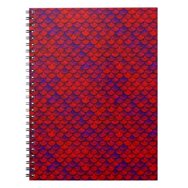 Falln Red and Purple Scales Notebook (Front)