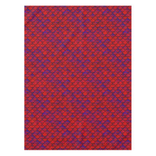 Falln Red and Purple Scales Tablecloth