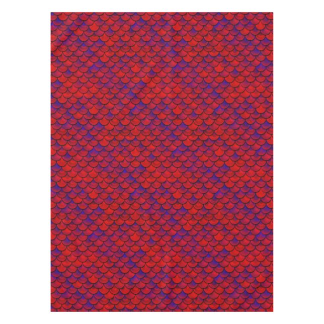 Falln Red and Purple Scales Tablecloth (Front)