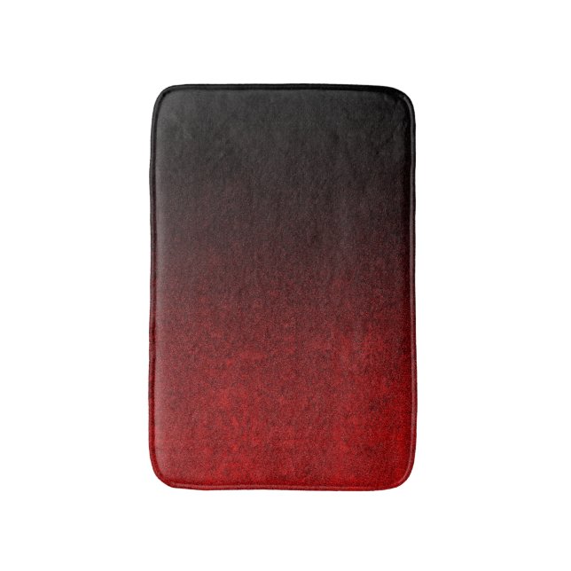 Falln Red & Black Glitter Gradient Bath Mat (Front Vertical)