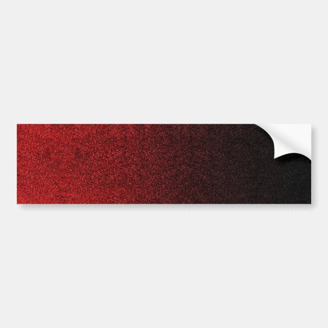 Falln Red & Black Glitter Gradient Bumper Sticker (Front)
