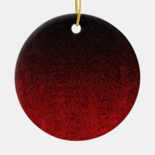 Falln Red & Black Glitter Gradient Ceramic Tree Decoration