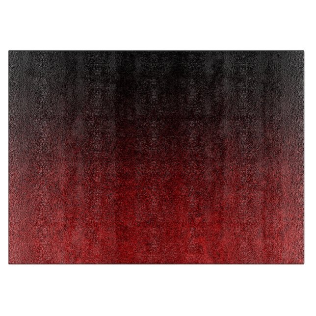 Falln Red & Black Glitter Gradient Cutting Board (Front)