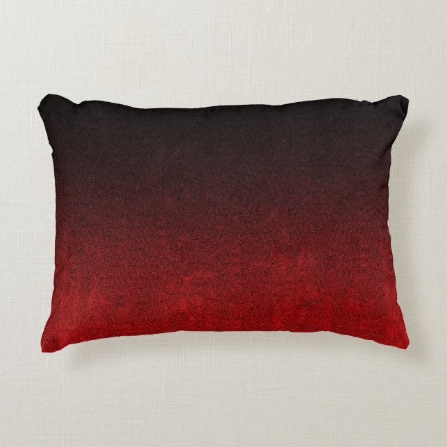 Falln Red & Black Glitter Gradient Decorative Cushion (Front)