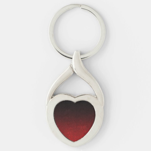Falln Red & Black Glitter Gradient Key Ring (Front)