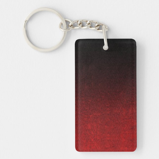 Falln Red & Black Glitter Gradient Key Ring (Front)