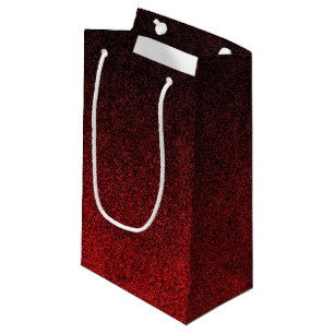 Falln Red & Black Glitter Gradient Small Gift Bag