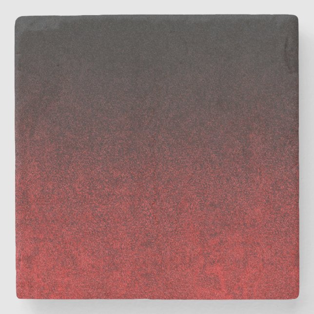 Falln Red & Black Glitter Gradient Stone Coaster (Front)