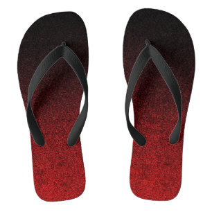 Falln Red & Black Glitter Gradient Thongs