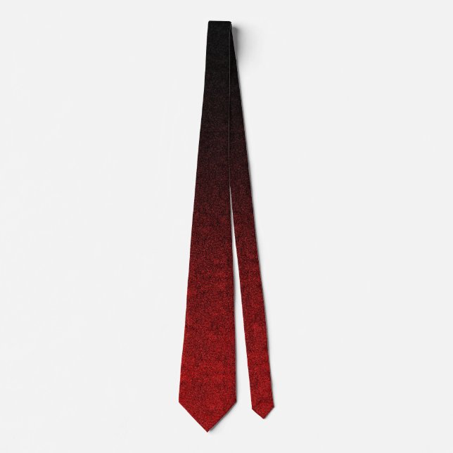 Falln Red & Black Glitter Gradient Tie (Front)