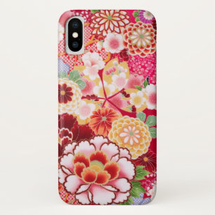 Falln Red Floral Burst iPhone X Case