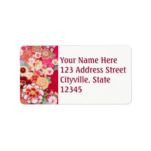 Falln Red Floral Burst Label