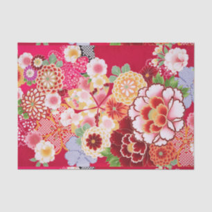 Falln Red Floral Burst Tissue Paper