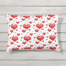 Falln Red Hearts (You Choose Background Colour!)