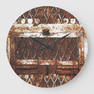 Falln Rusted Window Large Clock