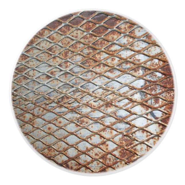 Falln Rusty Grate Ceramic Knob (Front)