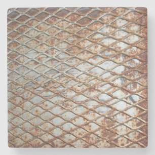 Falln Rusty Grate Stone Coaster