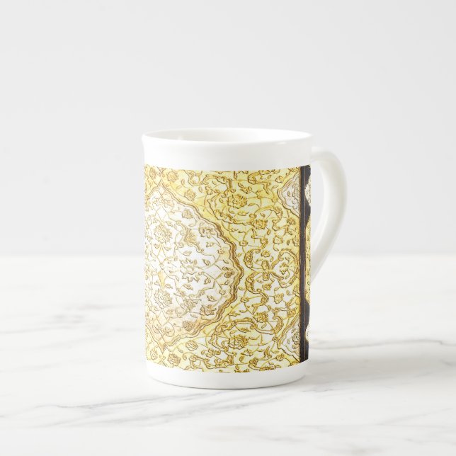 Falln Sacred Gold Bone China Mug (Front Right)