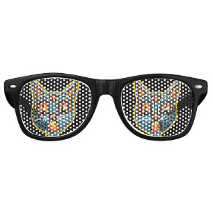 Falln Scaredy Cat Vintage Halloweenies Retro Sunglasses