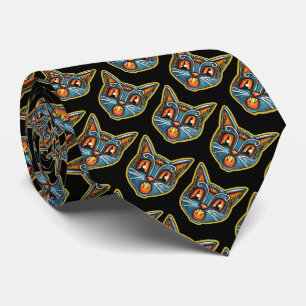 Falln Scaredy Cat Vintage Halloweenies Tie