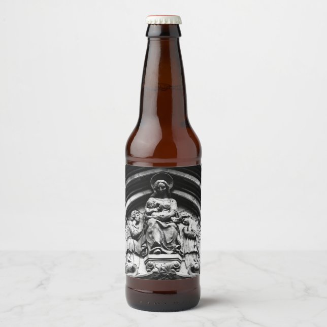 Falln She Waits On High Beer Bottle Label (Front)