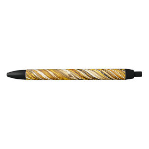 Falln Shimmering Gold Foil Black Ink Pen