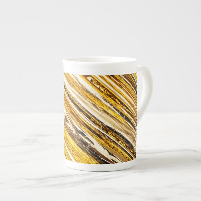 Falln Shimmering Gold Foil Bone China Mug (Front Right)