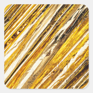 Falln Shimmering Gold Foil Square Sticker