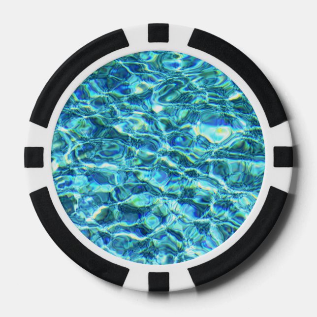 Falln Shimmering Water Poker Chips (Front)