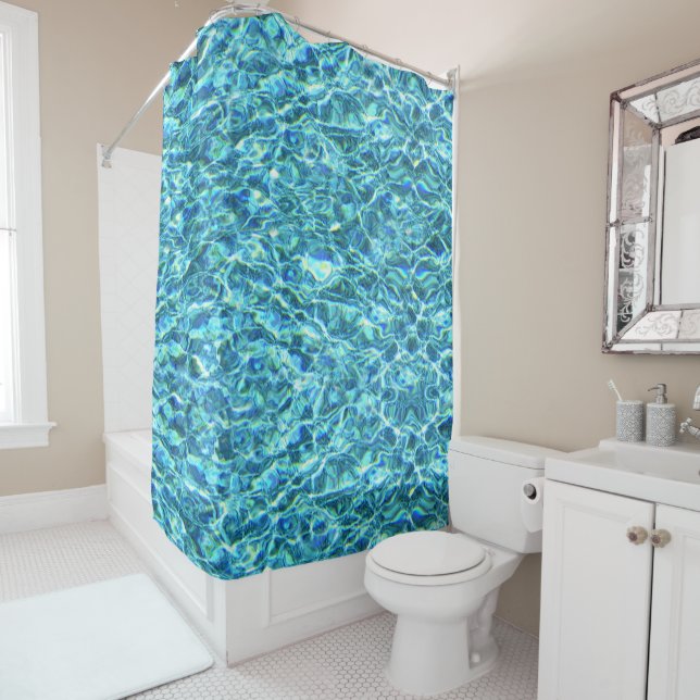 Falln Shimmering Water Shower Curtain (In Situ)