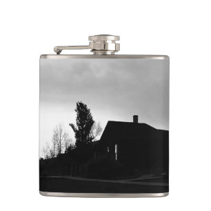 Falln Silhouetted Stillness Hip Flask