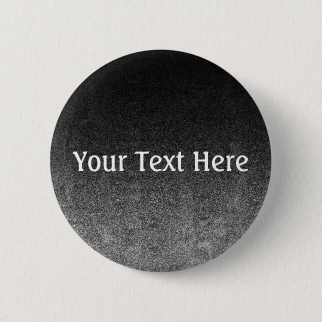 Falln Silver & Black Glitter Gradient 6 Cm Round Badge (Front)