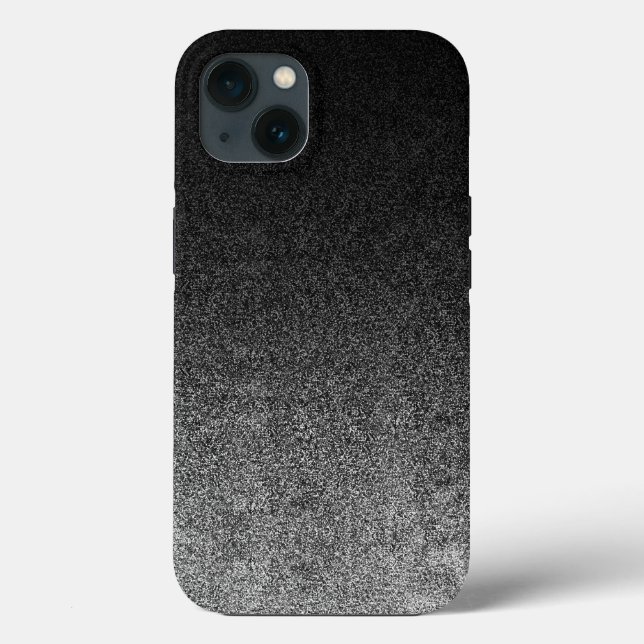 Falln Silver & Black Glitter Gradient Case-Mate iPhone Case (Back)