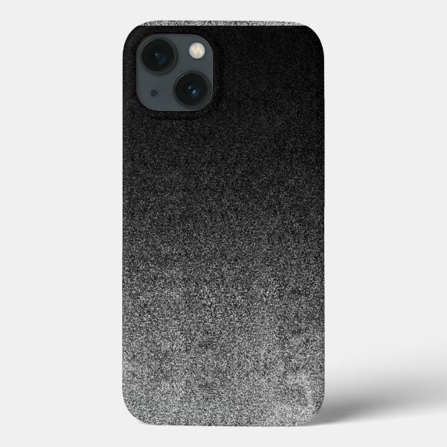 Falln Silver & Black Glitter Gradient Case-Mate iPhone Case (Back)