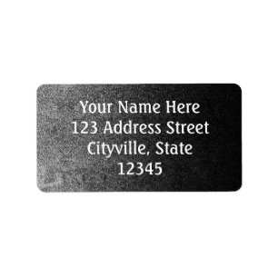 Falln Silver & Black Glitter Gradient Label