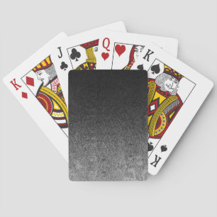 Falln Silver & Black Glitter Gradient Playing Cards